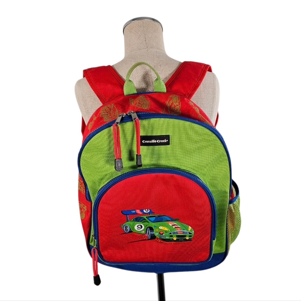 Crocodile Creek Kids Backpack Green Red School Travel
